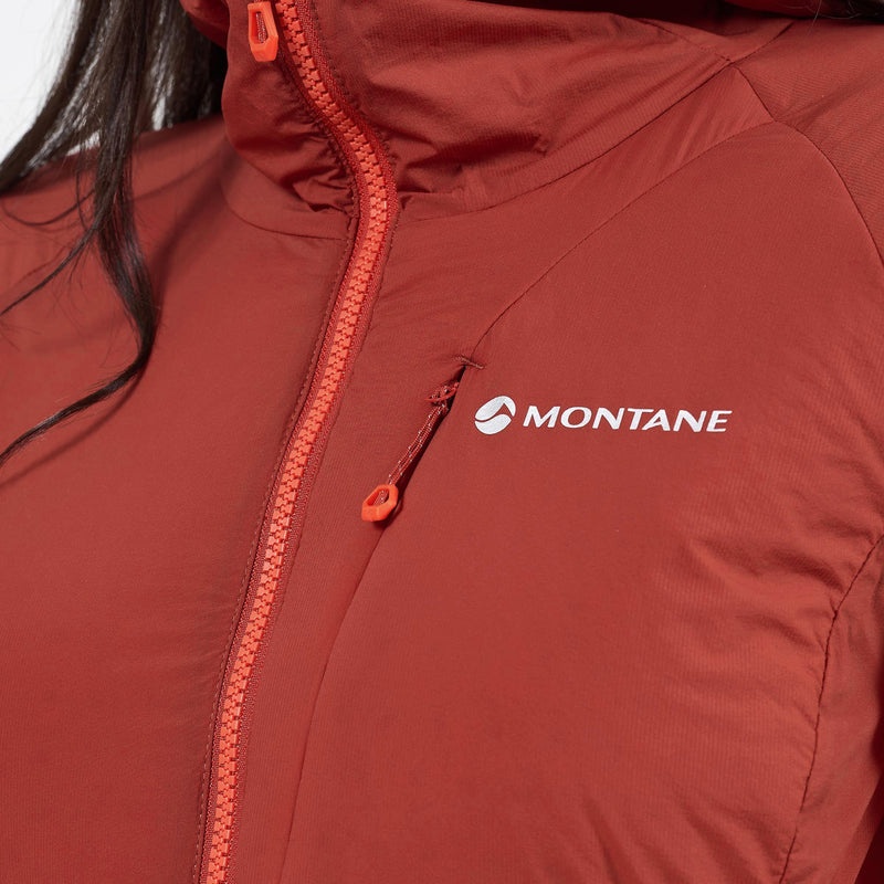 Montane Fireball Hættejakke Dame Rød | 7490832-ES