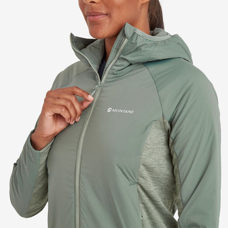 Montane Fireball Lite Hætte Isolerede Jakker Dame Grøn | 5796203-DC