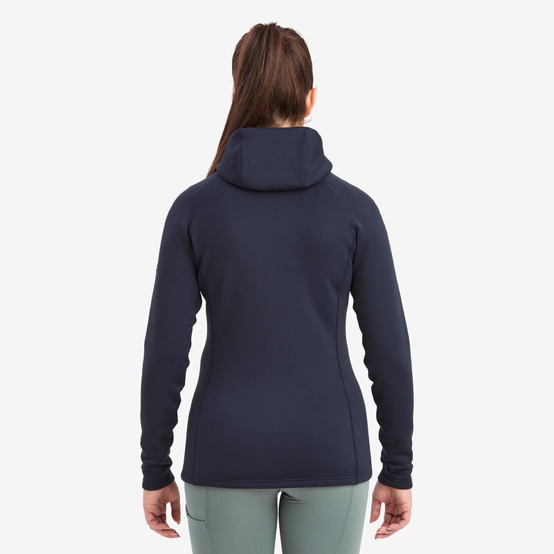 Montane Fury Hætte Fleece Jakker Dame Mørkeblå | 5974628-WY