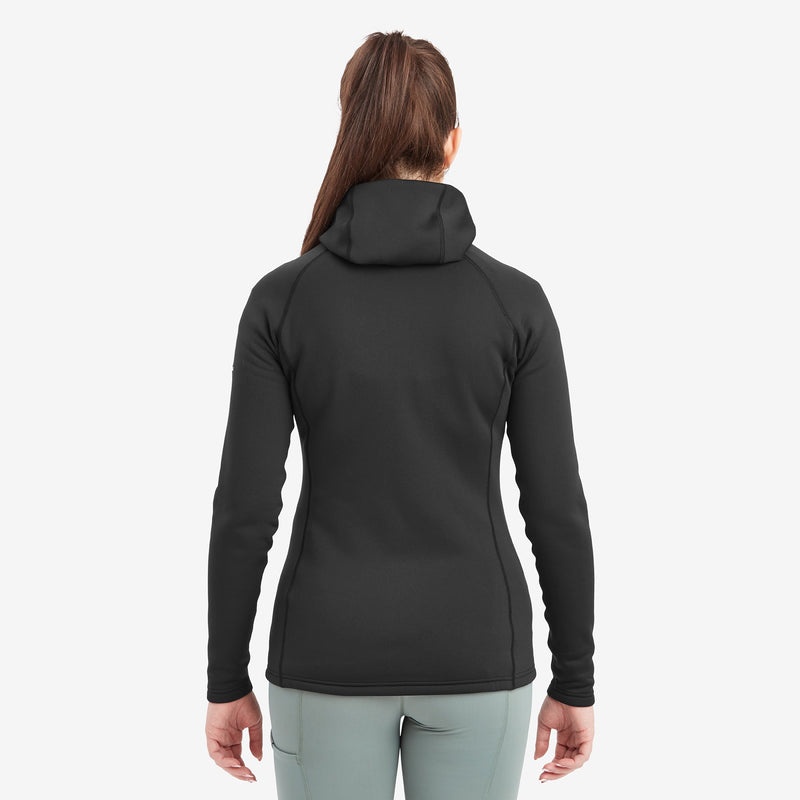 Montane Fury Hætte Fleece Jakker Dame Sort | 0986413-IP