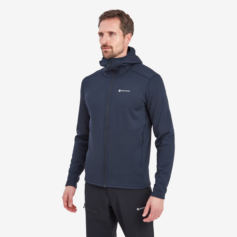 Montane Fury Hætte Fleece Jakker Herre Mørkeblå | 2783410-UH