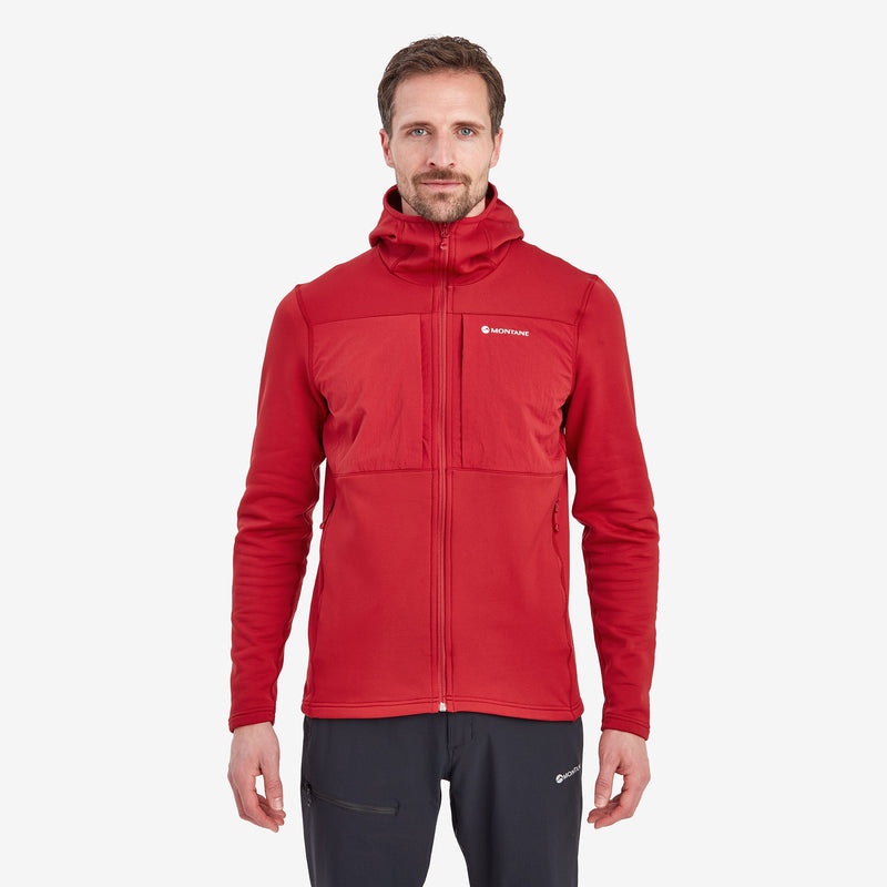 Montane Fury XT Hætte Fleece Jakker Herre Rød | 8264051-NI