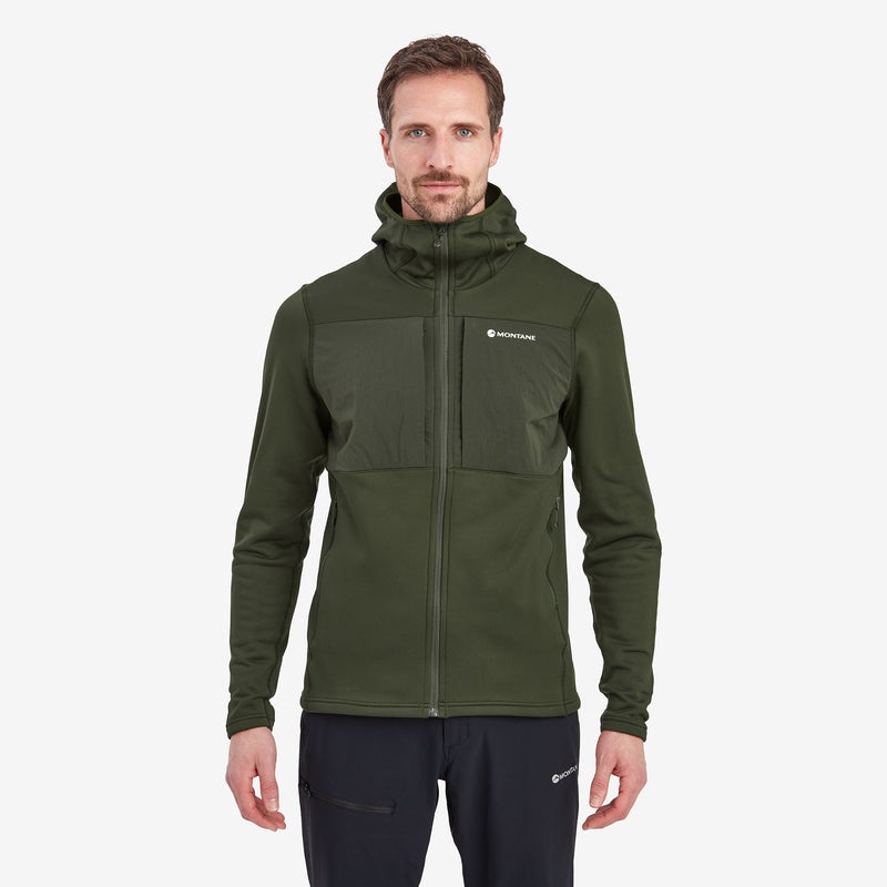 Montane Fury XT Hætte Fleece Jakker Herre Mørkegrøn | 7016529-CA