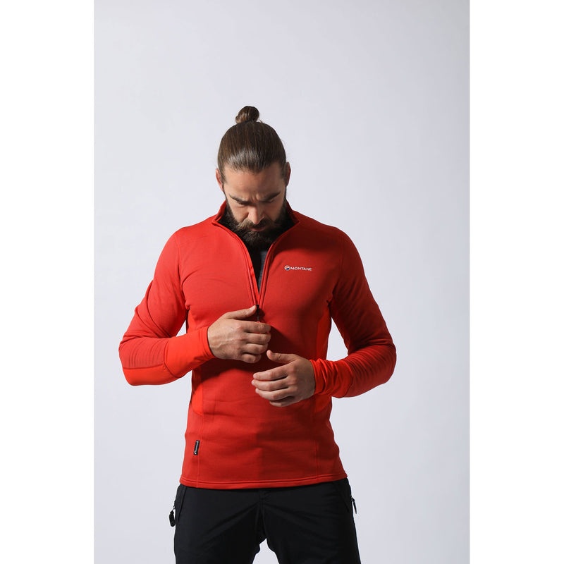 Montane Iridium Hybrid Pull-On Fleece Jakker Herre Orange | 8420195-MQ