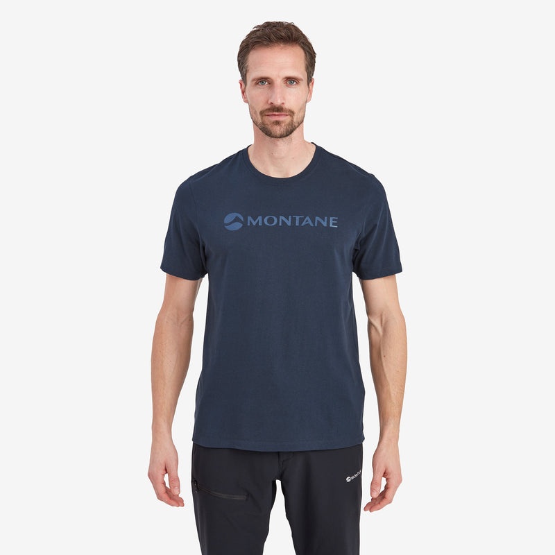 Montane Mono Logo T-Shirt Herre Blå | 0168745-DV