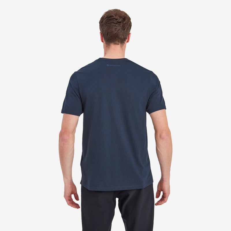 Montane Mono Logo T-Shirt Herre Blå | 0168745-DV