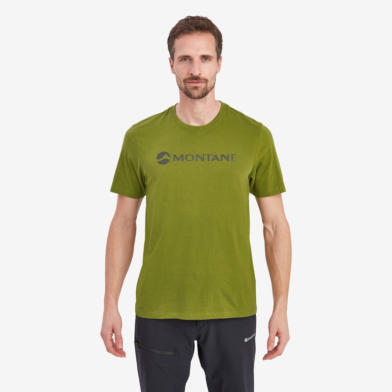 Montane Mono Logo T-Shirt Herre Grøn | 3295461-RG