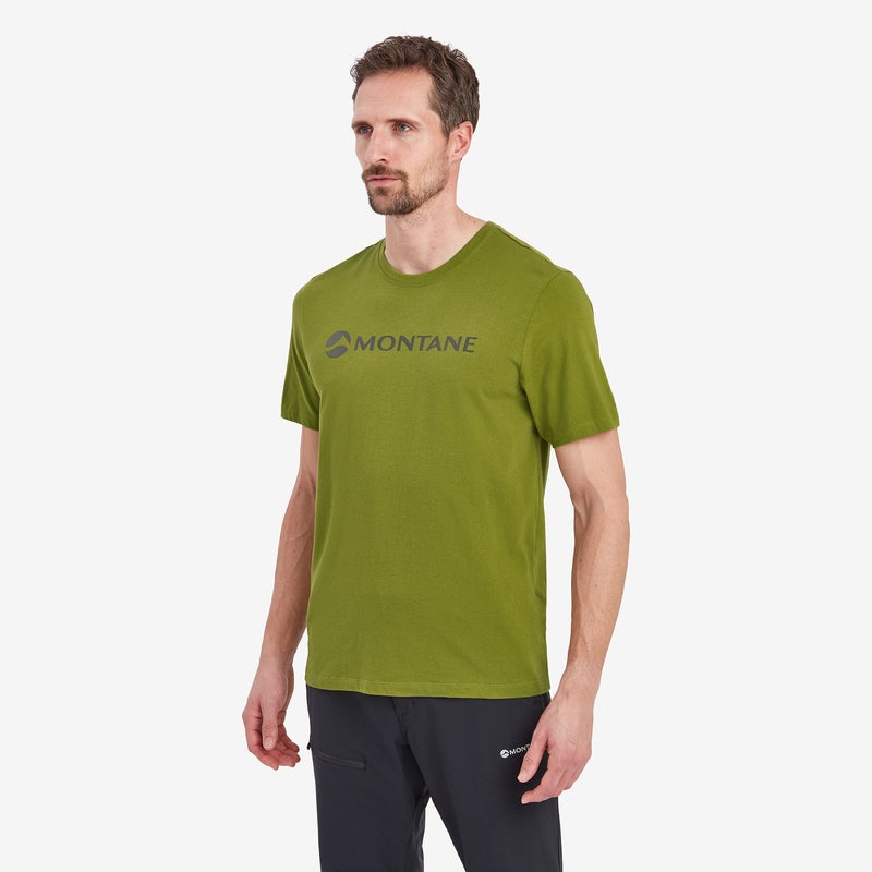 Montane Mono Logo T-Shirt Herre Grøn | 3295461-RG