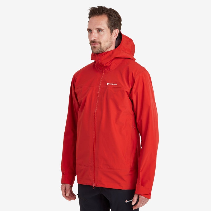 Montane Phase Regnjakke Herre Rød | 9401568-YV