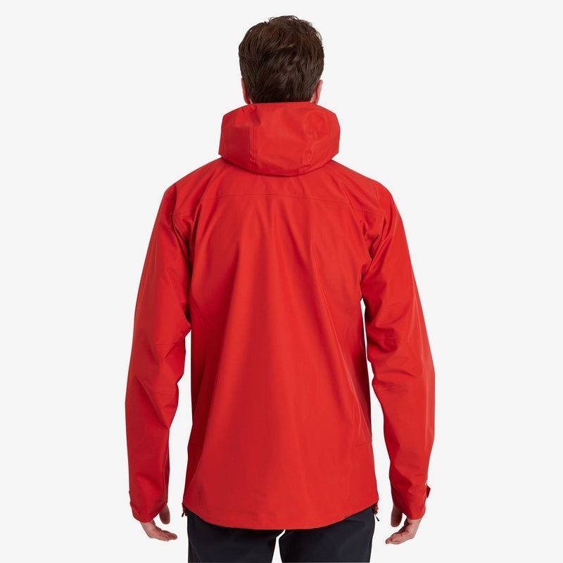 Montane Phase Regnjakke Herre Rød | 9401568-YV