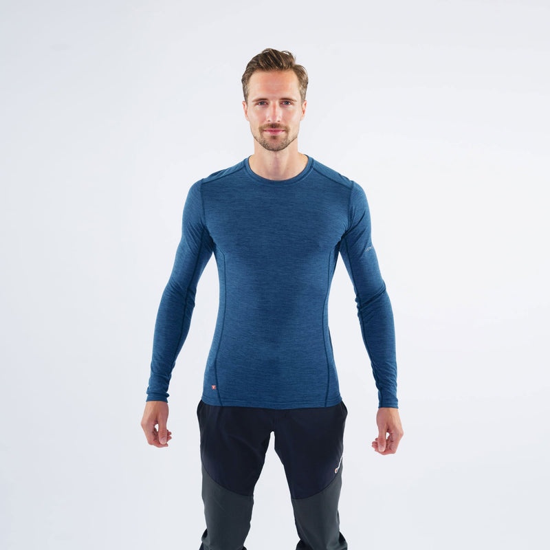 Montane Primino 140 Long Sleeve T-Shirt Herre Blå | 7052143-PS