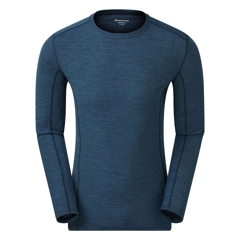 Montane Primino 140 Long Sleeve T-Shirt Herre Blå | 7052143-PS