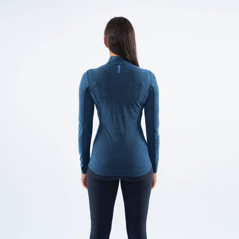 Montane Primino 140 Zip Neck Baselayer Sweatshirts Dame Blå | 5419768-RX