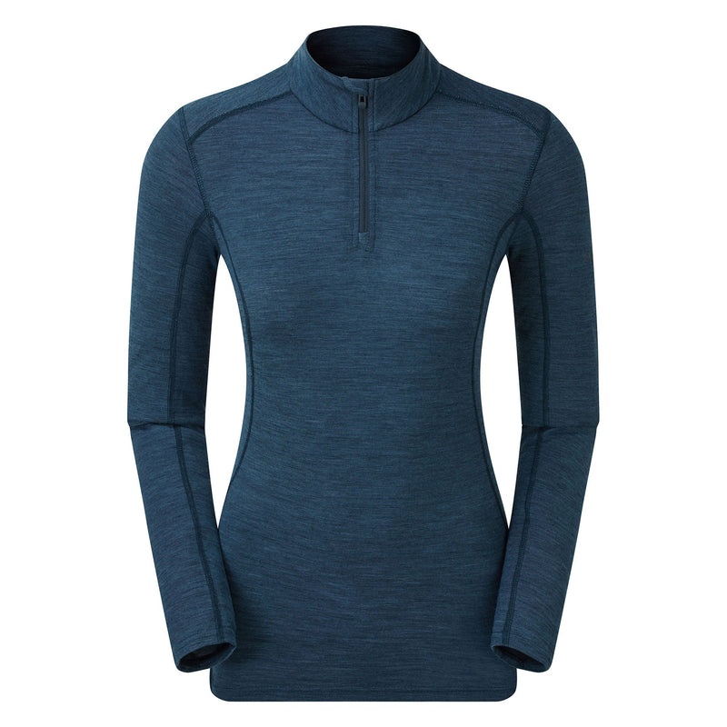 Montane Primino 140 Zip Neck Baselayer Sweatshirts Dame Blå | 5419768-RX