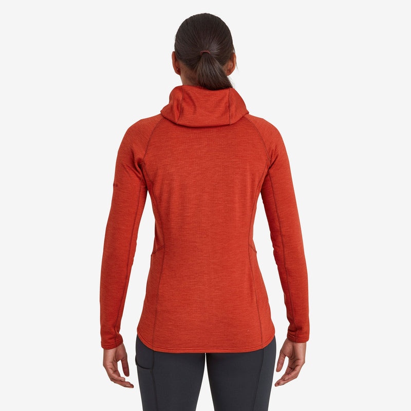 Montane Protium Hætte Fleece Jakker Dame Rød | 1832095-LF