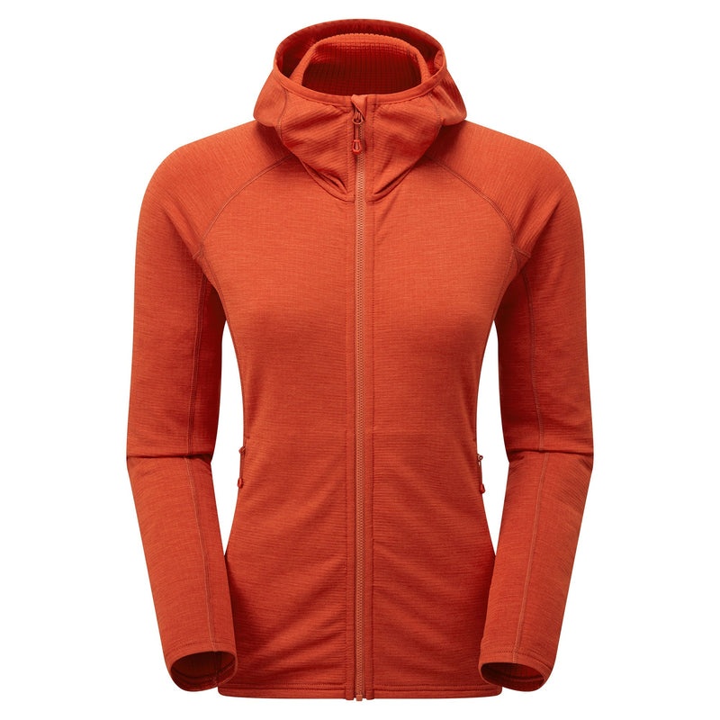 Montane Protium Hætte Fleece Jakker Dame Rød | 1832095-LF