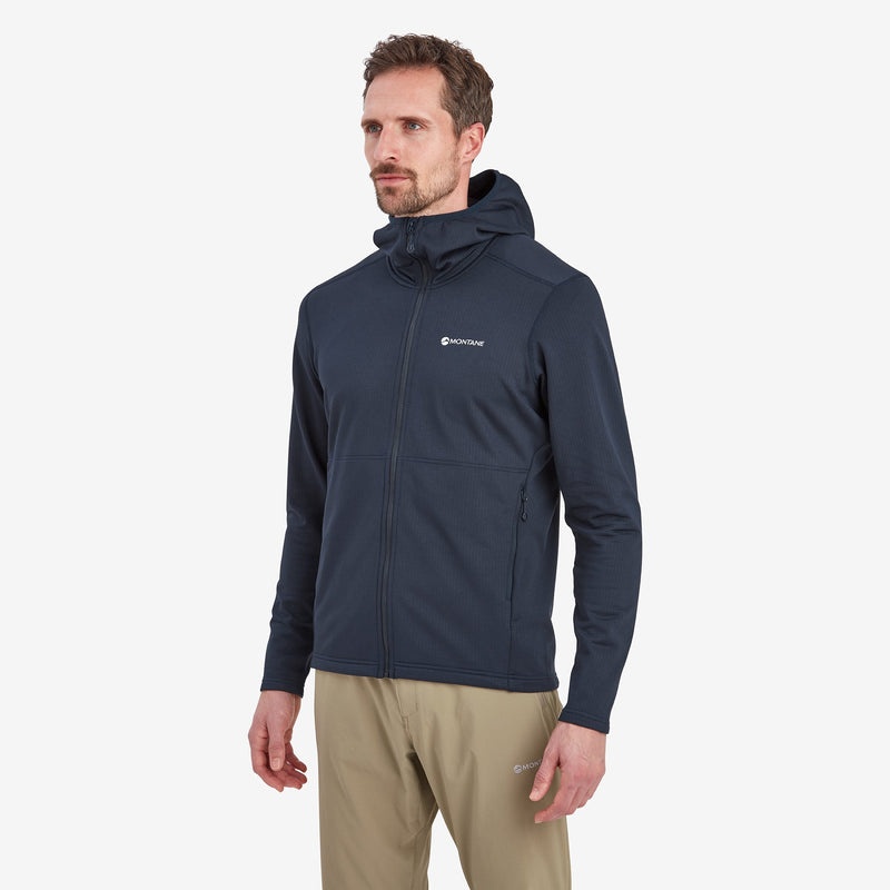 Montane Protium Hætte Fleece Jakker Herre Mørkeblå | 9706452-WM