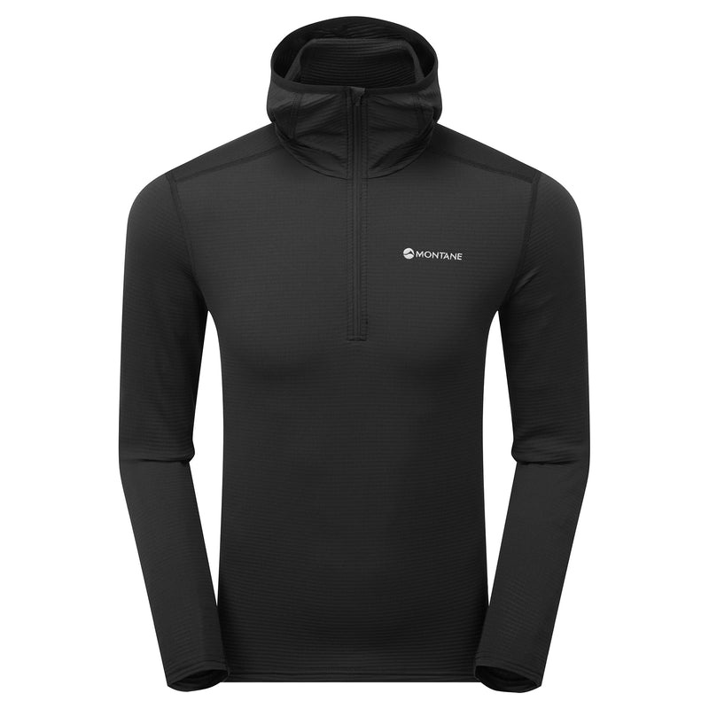 Montane Protium Lite Pull On Fleece Hættetrøje Herre Sort | 9475382-DP