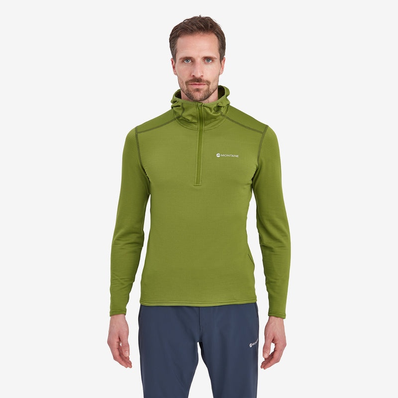 Montane Protium Lite Pull On Fleece Hættetrøje Herre Grøn | 7129468-SP