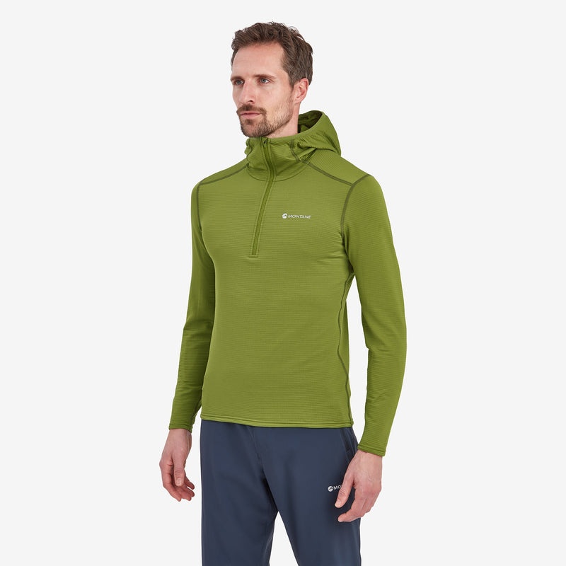 Montane Protium Lite Pull On Fleece Hættetrøje Herre Grøn | 7129468-SP