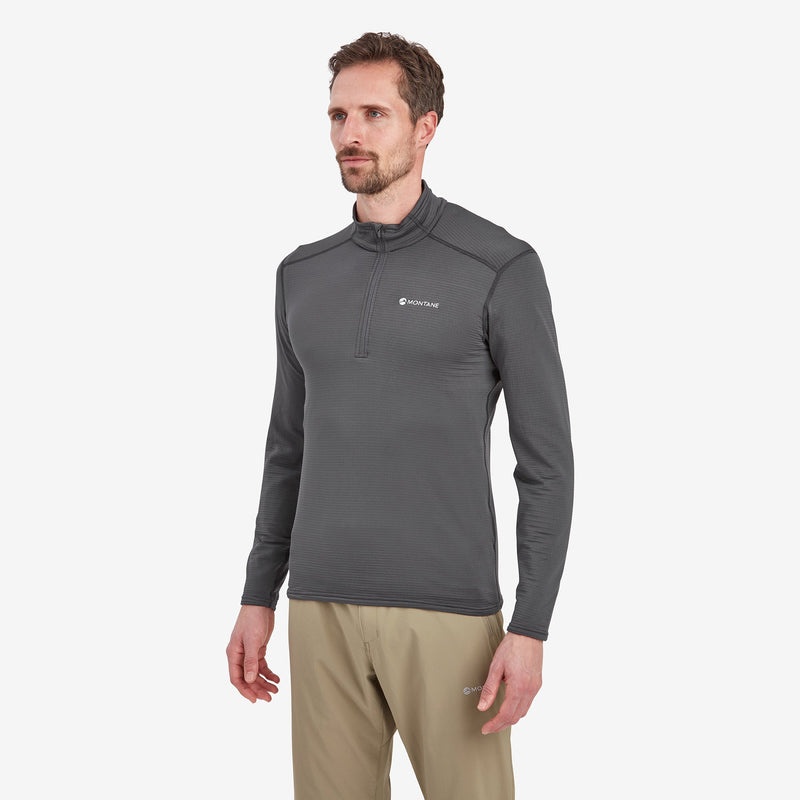 Montane Protium Lite Pull On Fleece Sweatshirts Herre Mørkegrå | 0968753-WC