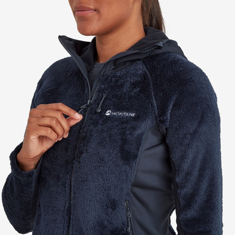 Montane Protium XPD Hætte Fleece Jakker Dame Mørkeblå | 4267503-WN