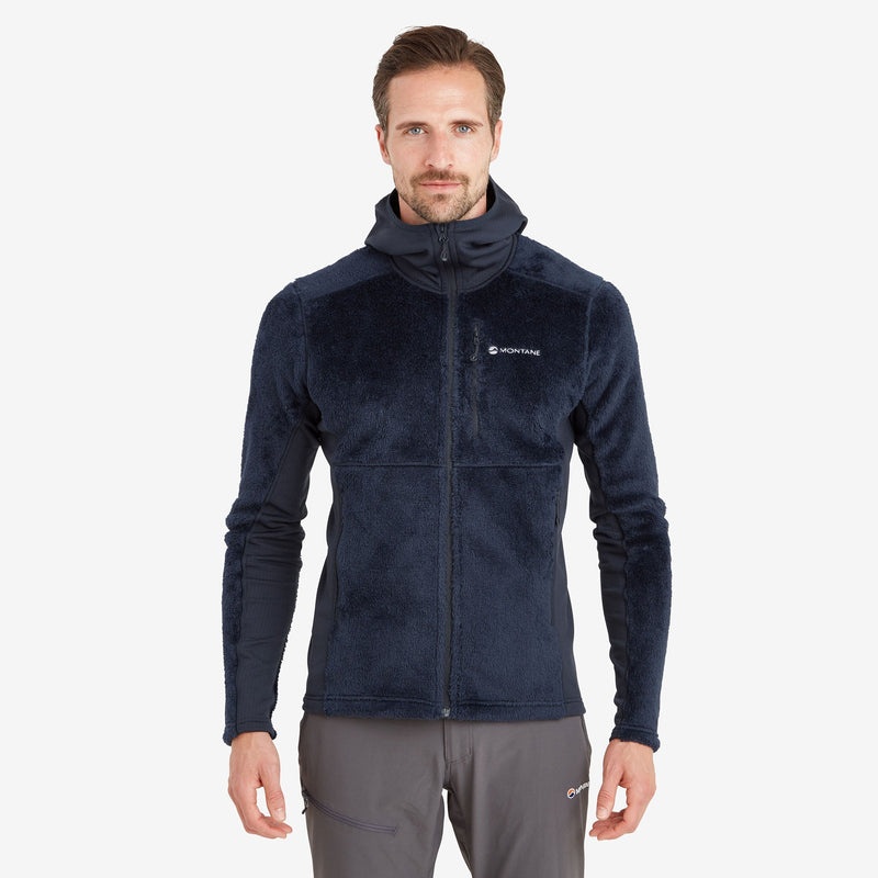 Montane Protium XPD Hætte Fleece Jakker Herre Mørkeblå | 8926347-WM