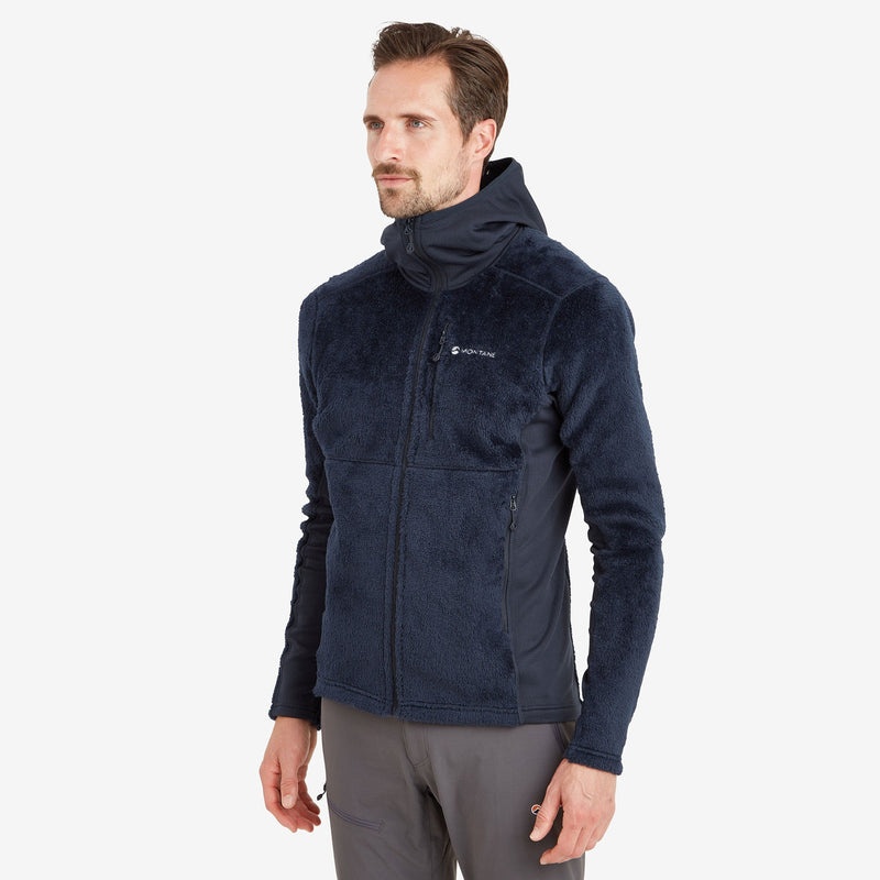 Montane Protium XPD Hætte Fleece Jakker Herre Mørkeblå | 8926347-WM