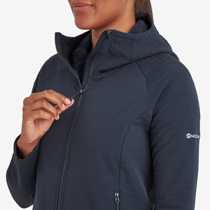 Montane Protium XT Hætte Fleece Jakker Dame Mørkeblå | 7054968-SL