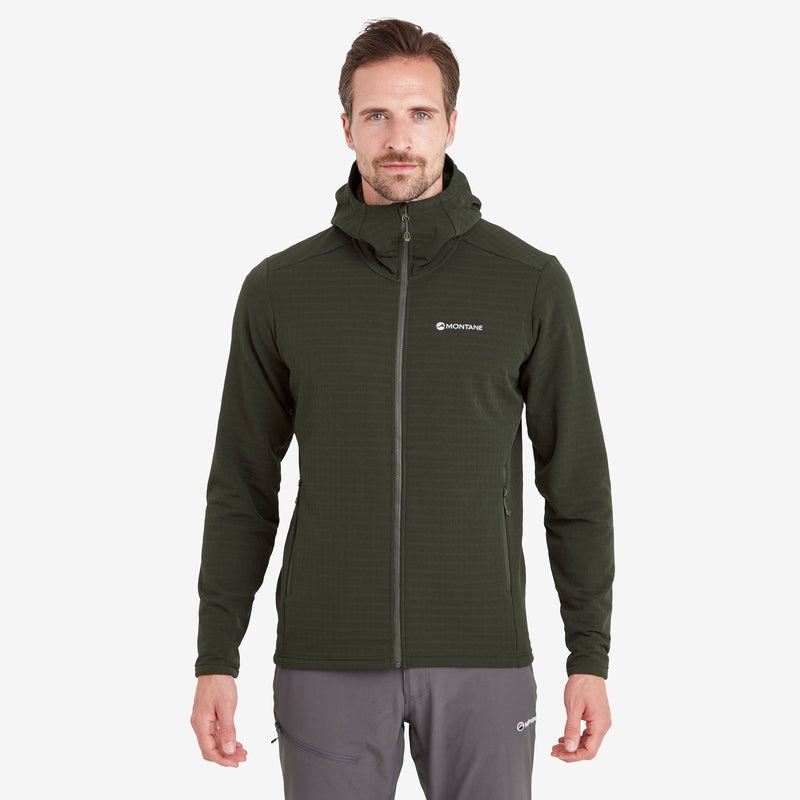 Montane Protium XT Hætte Fleece Jakker Herre Mørkegrøn | 1294650-YT