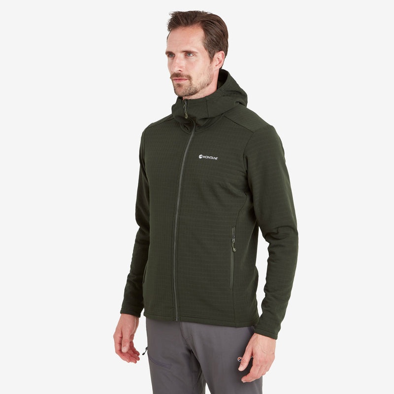 Montane Protium XT Hætte Fleece Jakker Herre Mørkegrøn | 1294650-YT