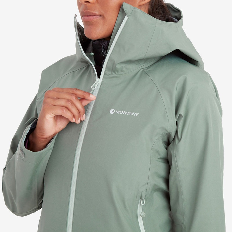 Montane Spirit Regnjakke Dame Grøn | 4179605-DT