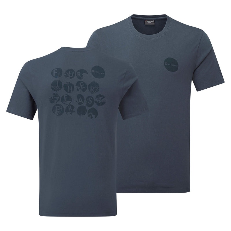 Montane Transpose T-Shirt Herre Blå | 3627815-EA